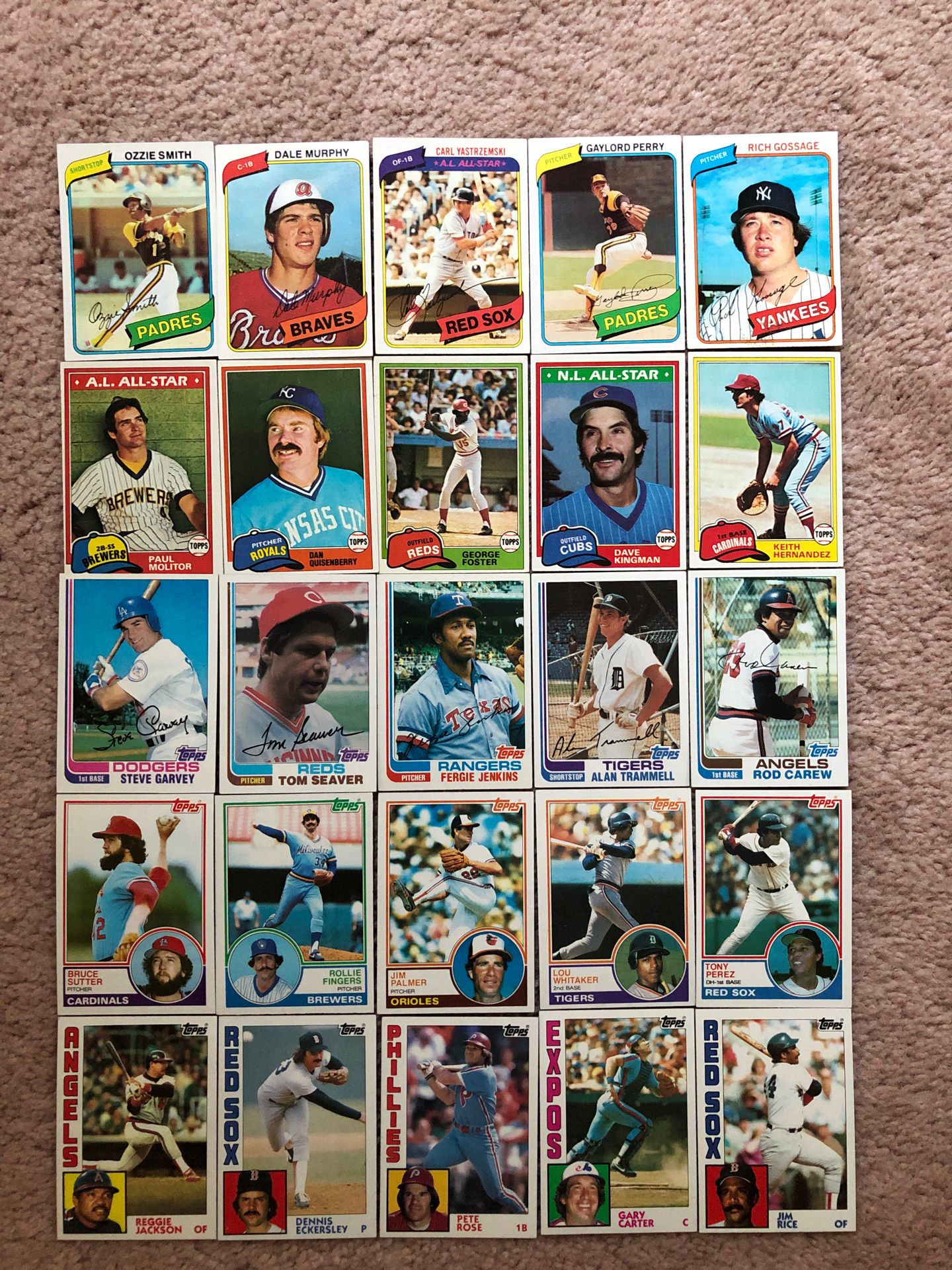 Baseball Cards - Topps Hall of Fame & Star Players 1980 - 1984
