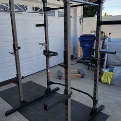 Squat Rack With Additional Attachments