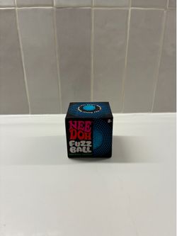 Needoh Fuzz Ball Velvet Squish Ball Blue
