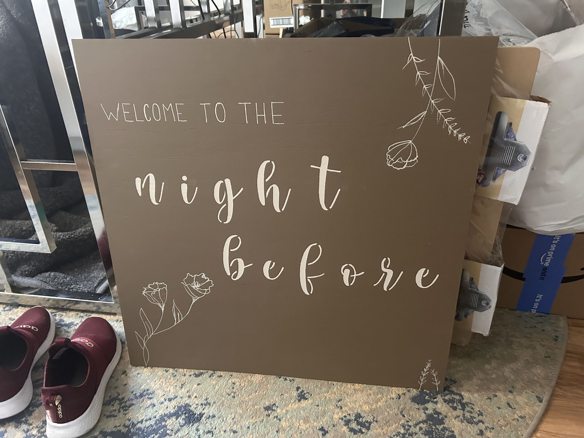 Brown Rehearsal Dinner Sign