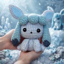 Glaceon the Ice Eeveelution Pokemon Crochet