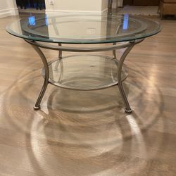 Glass Round Coffee Table 