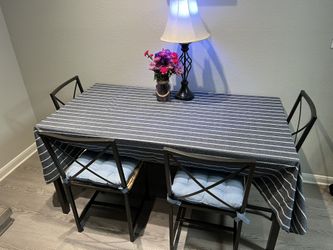 Brand New Glass Kitchen Table + Chairs (x4)