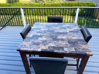 Sturdy table with 4 chairs