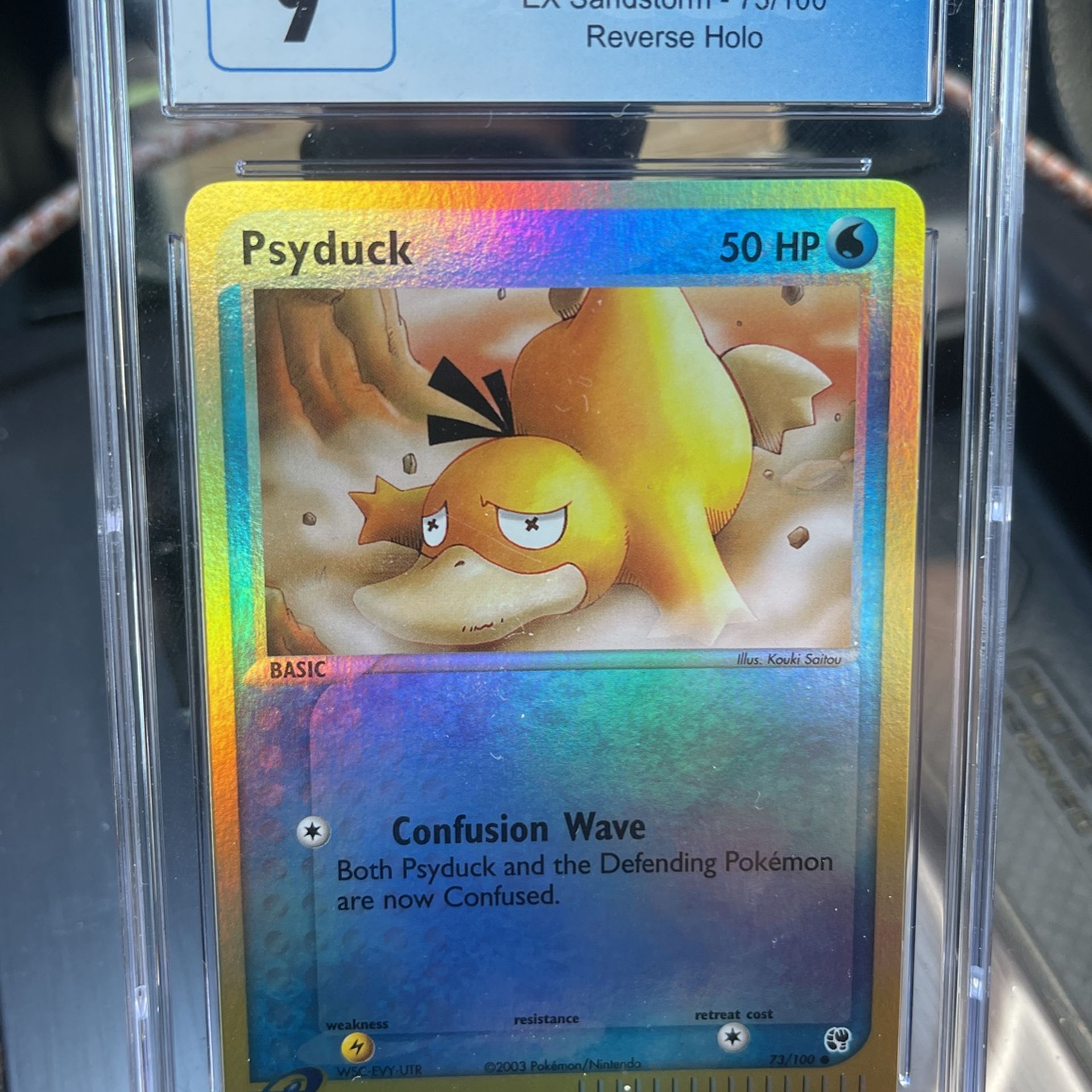 Pokemon EX Sandstorm Psyduck Reverse Holo 73/100 CGC 9 PSA- BGS