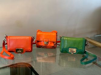 Stunning Cole Haan Leather Vibrant Crossbody Small Messenger Bags $75 Each
