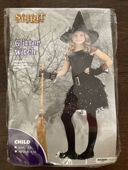 Glitter witch costume- child small 4 - 6