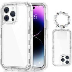 iPhone 14 Pro Max Hybrid Clear Case with Phone Bracelet

