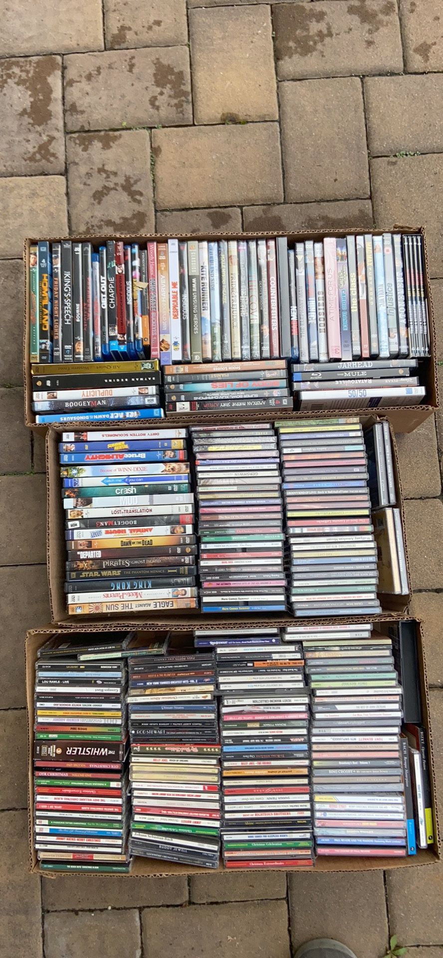 Massive lot of DVDs and CDs bulk media lot $40 for all