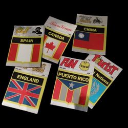 Vintage travel sticker lot

Spain OLE England bien venue Canada, motorcycle for your health china, tourist united nations fun in the sun Puerto Rico