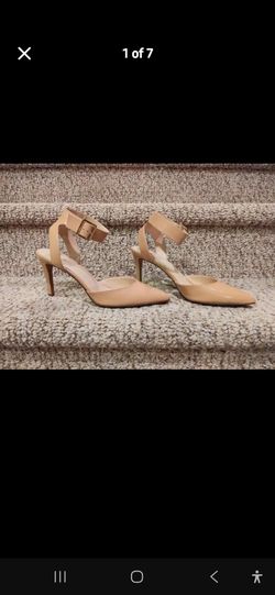 New Women's Size 9.5 Leather Nine West Pump, Adjustable Ankle Strap [Retail $89]