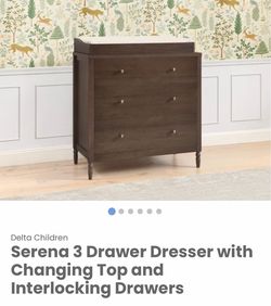 Delta Children Serena 3 Drawer Dresser with Changing Top