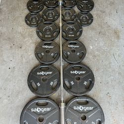 355 Pounds Olympic Weight Plates And 45 Pound Bar