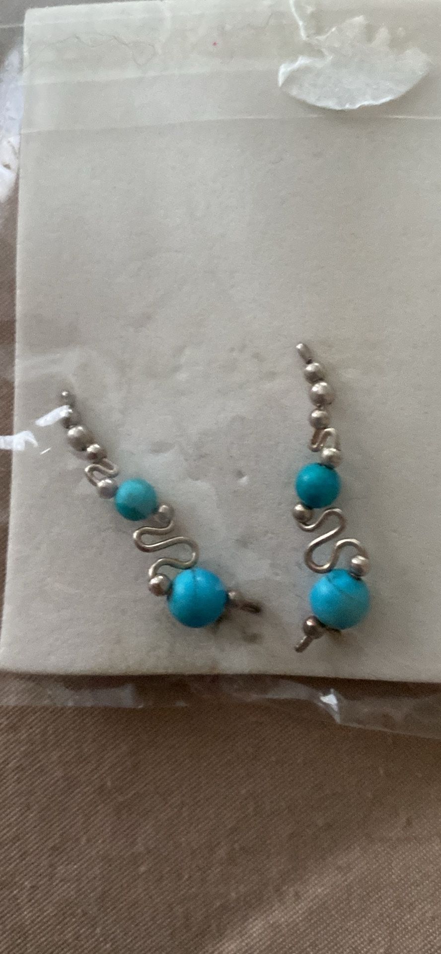 Turquoise And Silver Earrings
