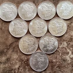 (10) AMAZING ANTIQUE UNCIRCULATED 90% SIVER MORGAN DOLLAR MIXED DATES ($70 DLLS EACH  THES BEST PRICE IN THE. TOWN 