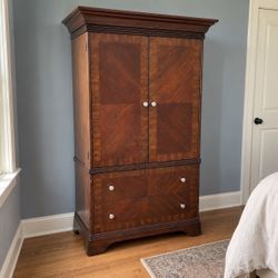 Wood TV Armoire / Media Cabinet with 2 Drawers