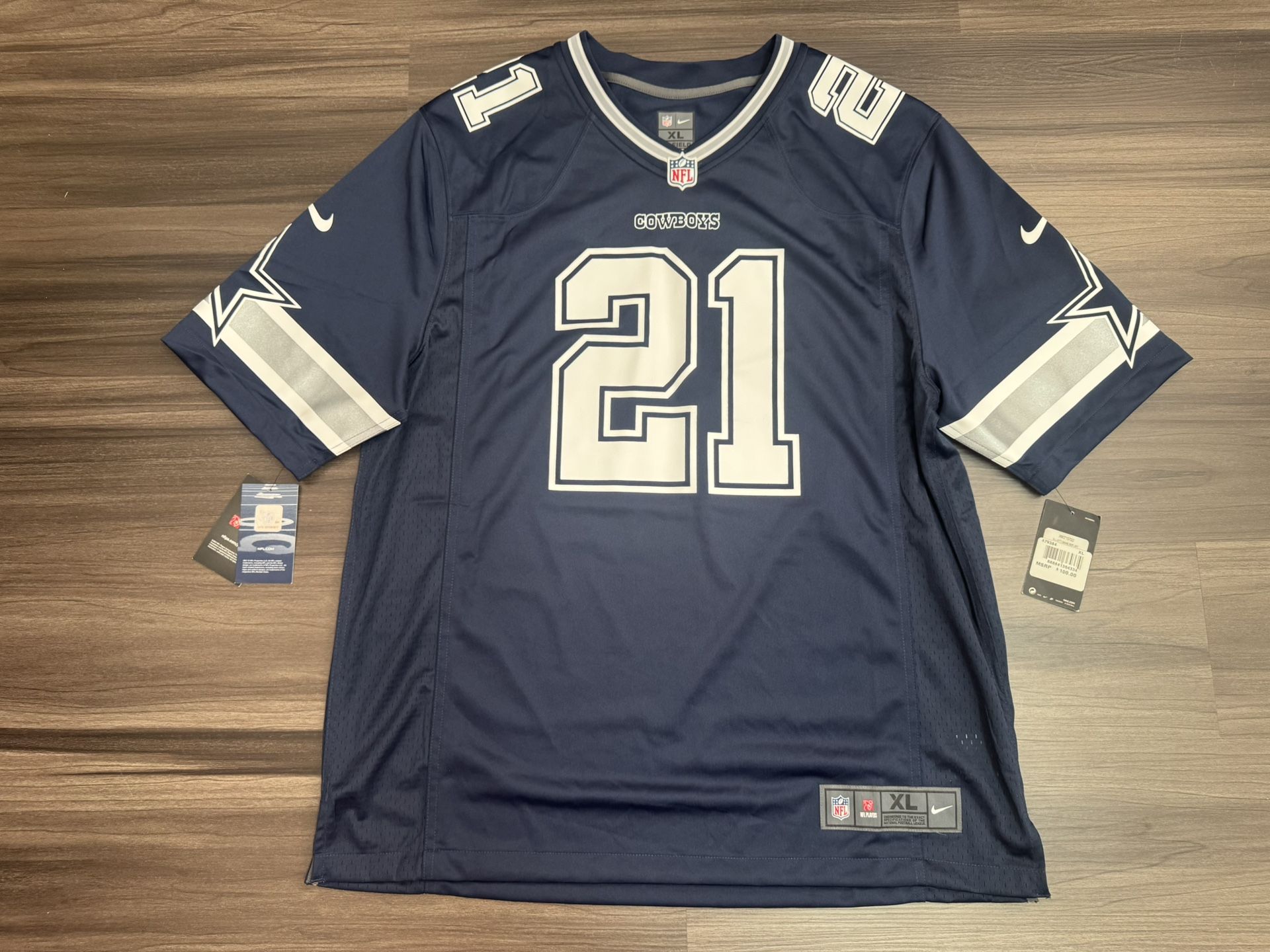 Nike Dallas Cowboys Ezekiel Elliot #21 NFL On Field Home Jersey Men’s XL 