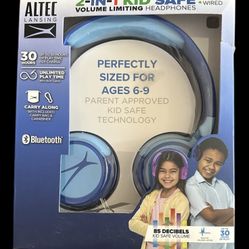 Altec Lansing 2-IN-1 Kid Safe Headphones Blue