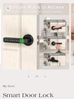 Smart Door Lock In black