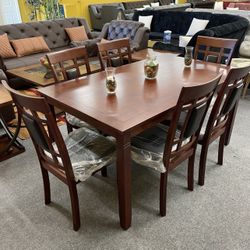 New In The Box 📦 Dining Table With 6 Chairs - Delivery And Financing Available 