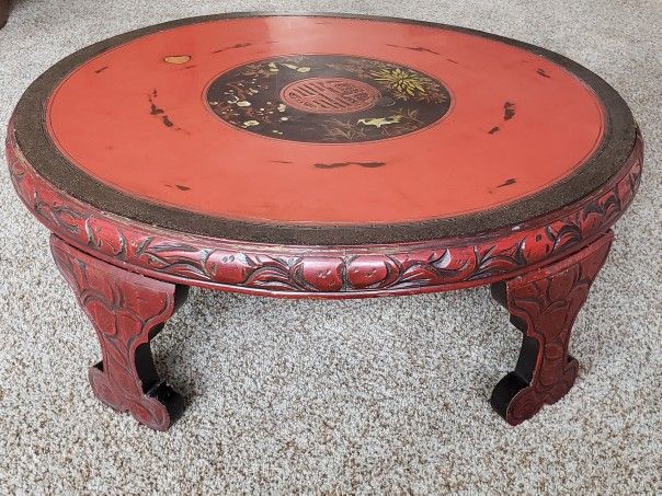 Vintage Asian Coffee Table W/ Removable Legs