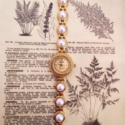 Gold & Pearl Vintage Watch