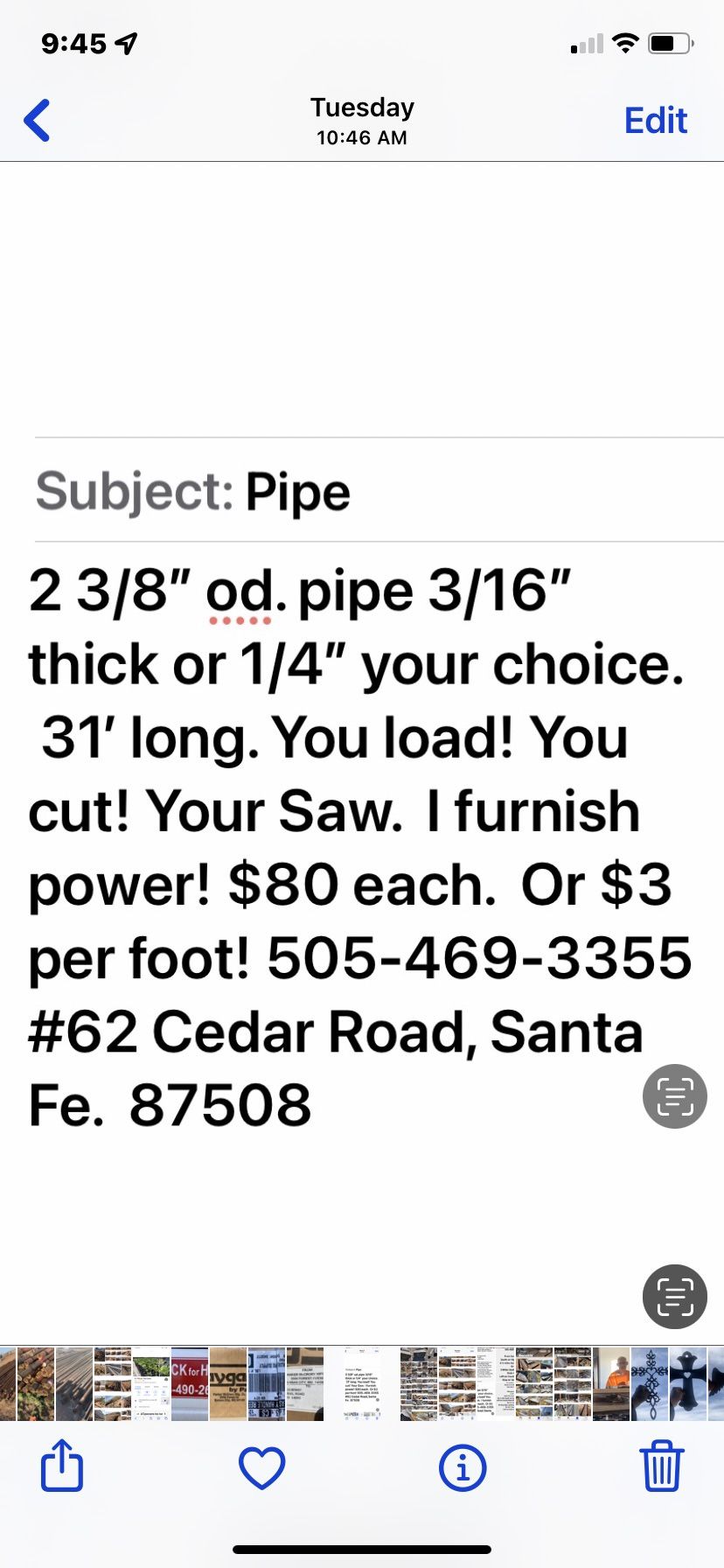 Pipe 505-469-3355