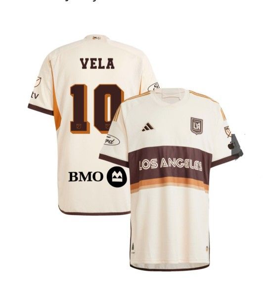 MEN'S LAFC CARLOS VELA TAN 24/25 ARCHIVE FAN EDITION JERSEY.