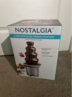 Nostalgia 4-Tier Stainless Steel Chocolate Fondue Fountain