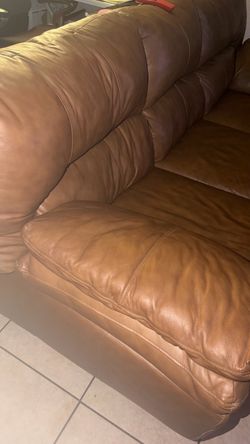 Brown Leather Sofa