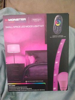 Monster L.E.D small space remote control Light bulb and 6 ft light strip set