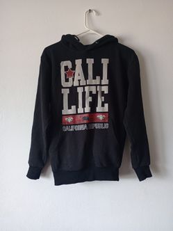 California Life Men's Black Hoodie Size Small
