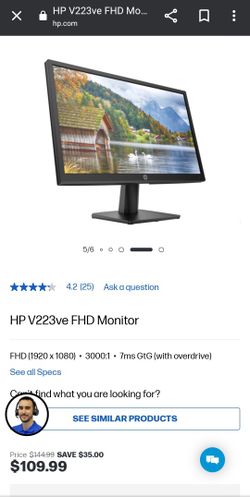 HP V223ve 21" Full HD 1920x1080 Monitor