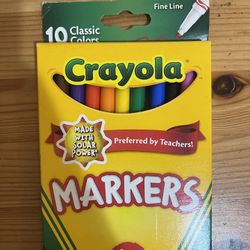 Crayola Fine Line Markers, Classic Colors, 10 Count 58-7726 - 1 Pack Brand New $7 Meet Up In Irving @dfwgoods 