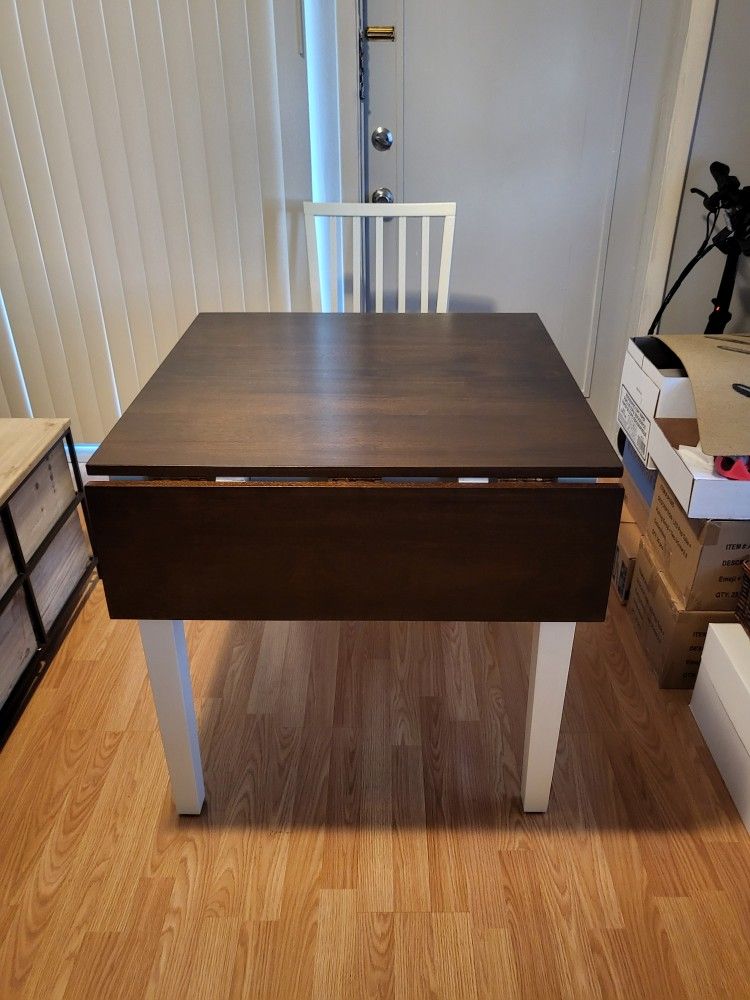 Badcock Wood Drop Leaf Dining Table