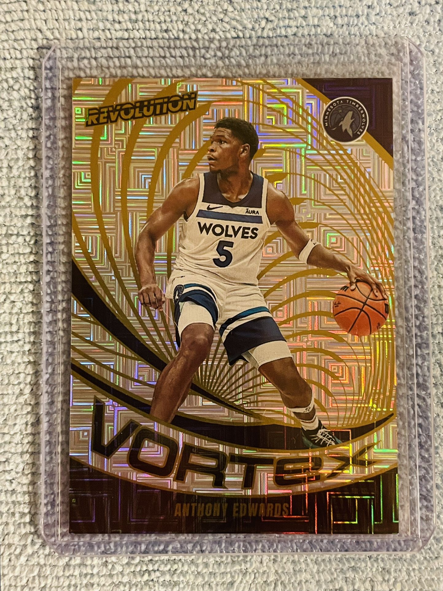 Anthony Edwards Minnesota Timberwolves 2023-24 Panini Revolution Vortex Levels Parallel!