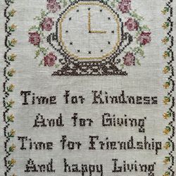 Embroidered Sign, Good For Thanksgiving