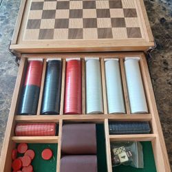 
Vintage Marlboro Game Set Backgammon, Poker Chips, Checkers Board . New open box

The Vintage Marlboro Game Set includes backgammon, poker chips, and