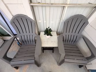 Outside chairs and table