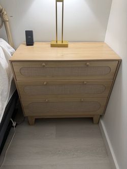 3-Drawer Dresser with Cane Front Panels