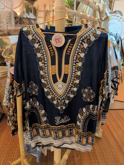Bali Dashiki Print Top
