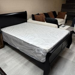 NEW QUEEN BED FRAME & PILLOW TOP MATTRESS 