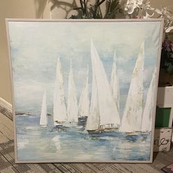 Framed Sailboat Canvas Art
