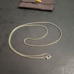 John Hardy Sterling Silver 26" Dragon Box Chain Necklace 11.7 Grams - Comes In Original John Hardy Pouch - Mint/Like New Condition