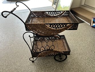 Vintage Wicker Cart 