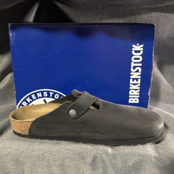 Birkenstock Black Boston Oiled Leather