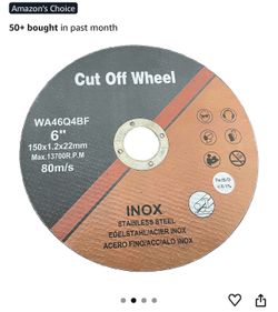 25 PCS Cut Off Wheel 6 Inch 6" x.047 x7/8" Cutting Disc for Angle Grinder Ultra Thin Metal & Stainless Steel