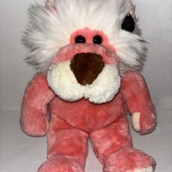 Vintage 24K Plush Puppet Polar Puff Playtalkin' Zollie Lion Coral Pink 19"