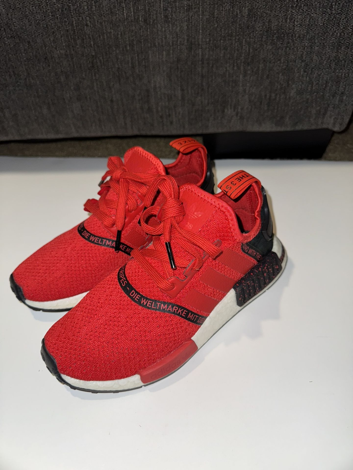 Adidas NMD R1 Speckle Pack Scarlet Size 4Y
