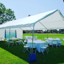Canopy 20x30 And Round Tables....carpa 20x30 Y Mesas Redondas